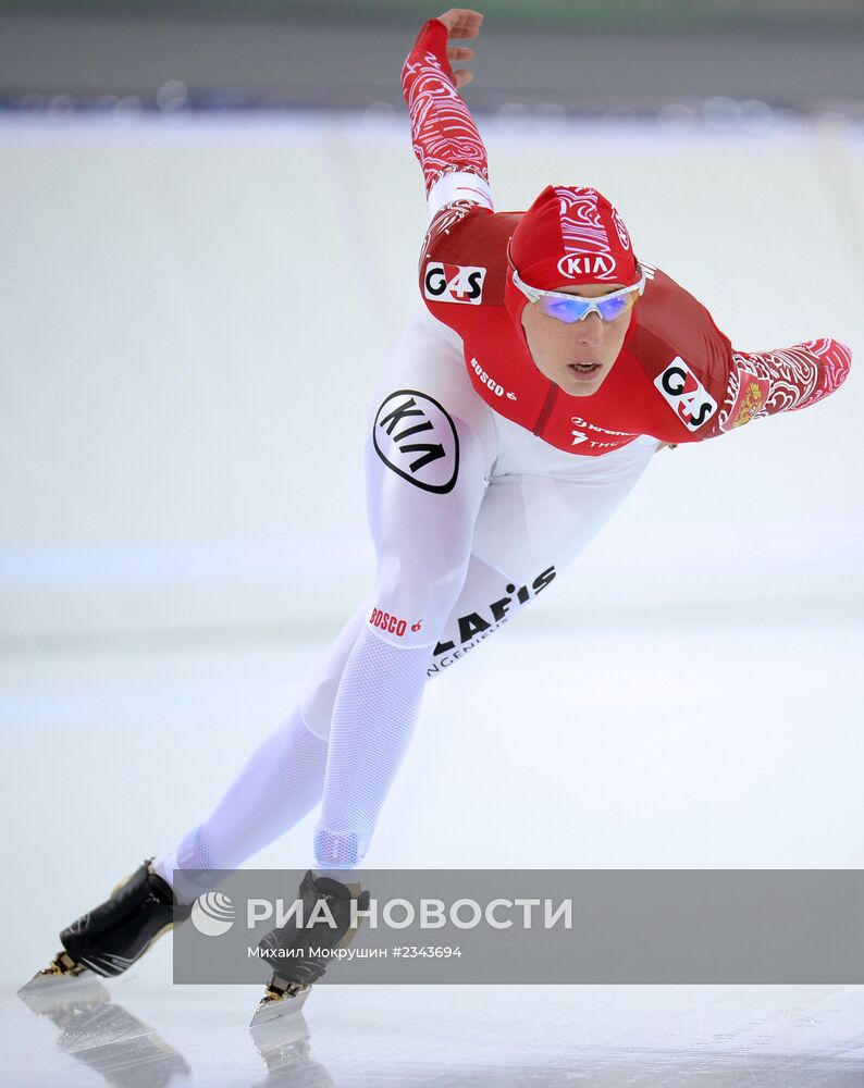 Конькобежный спорт. Чемпионат России. Второй день