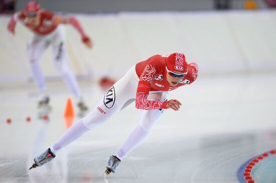 Конькобежный спорт. Чемпионат России. Третий день