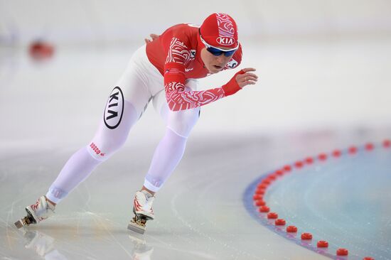 Конькобежный спорт. Чемпионат России. Третий день