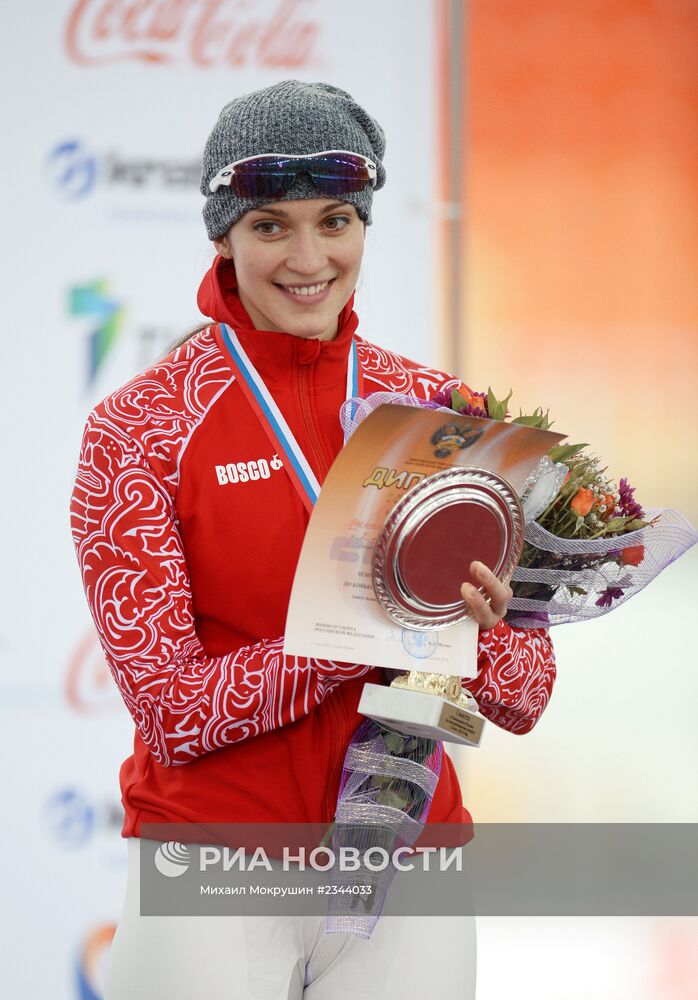 Конькобежный спорт. Чемпионат России. Третий день