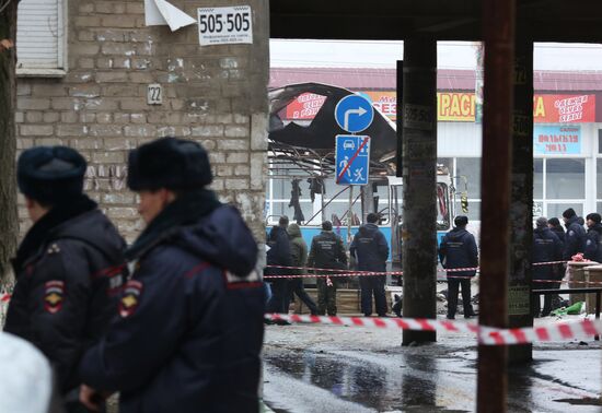 Взрыв в троллейбусе в Волгограде