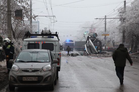 Взрыв в троллейбусе в Волгограде