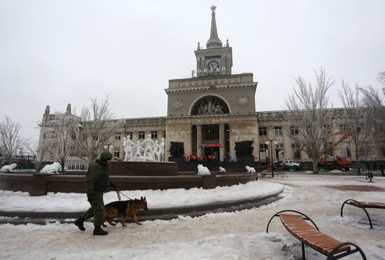 Железнодорожный вокзал Волгограда после теракта