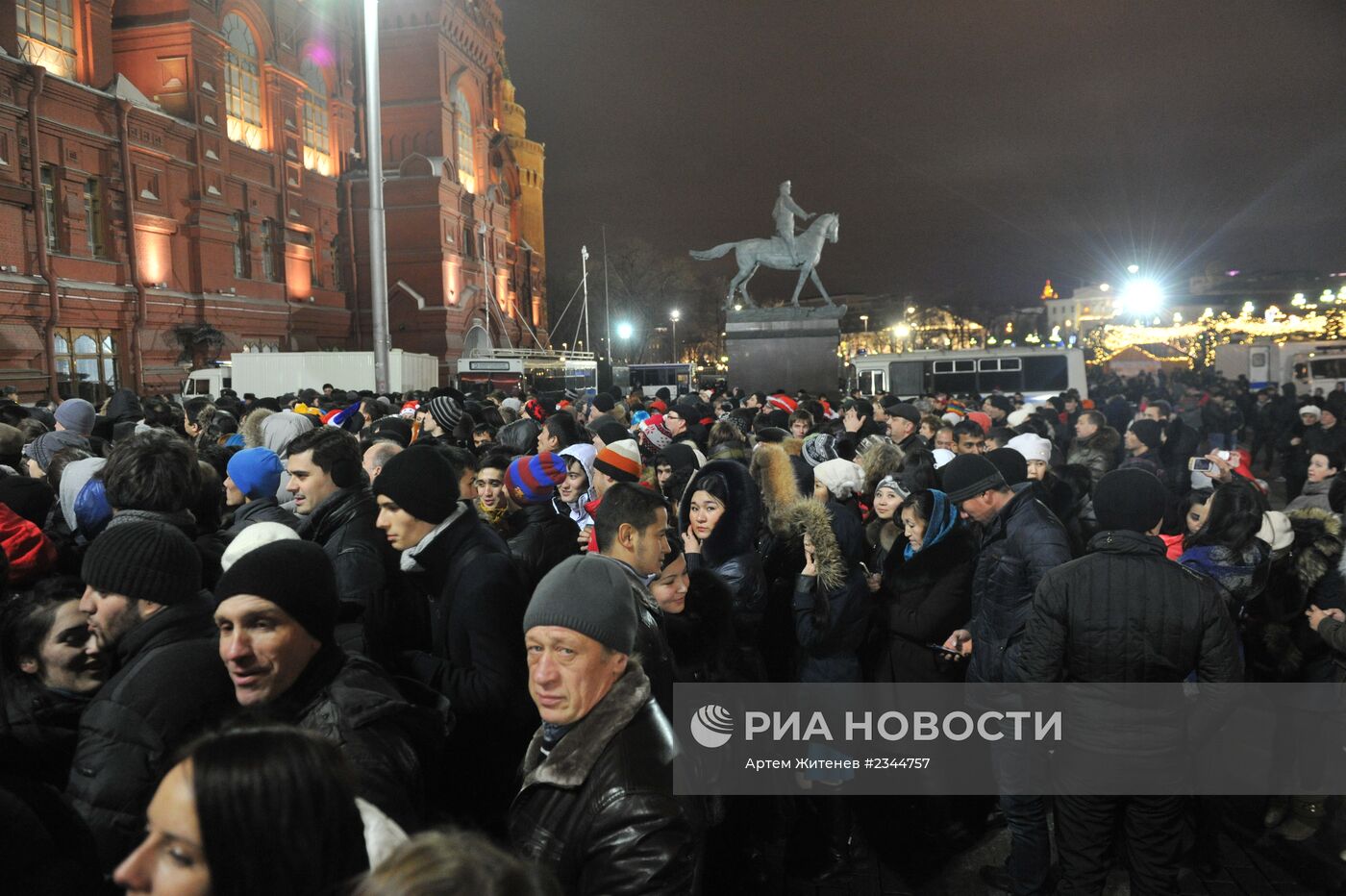 Празднование Нового года на Красной площади