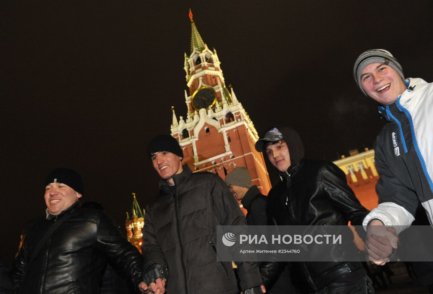 Празднование Нового года на Красной площади