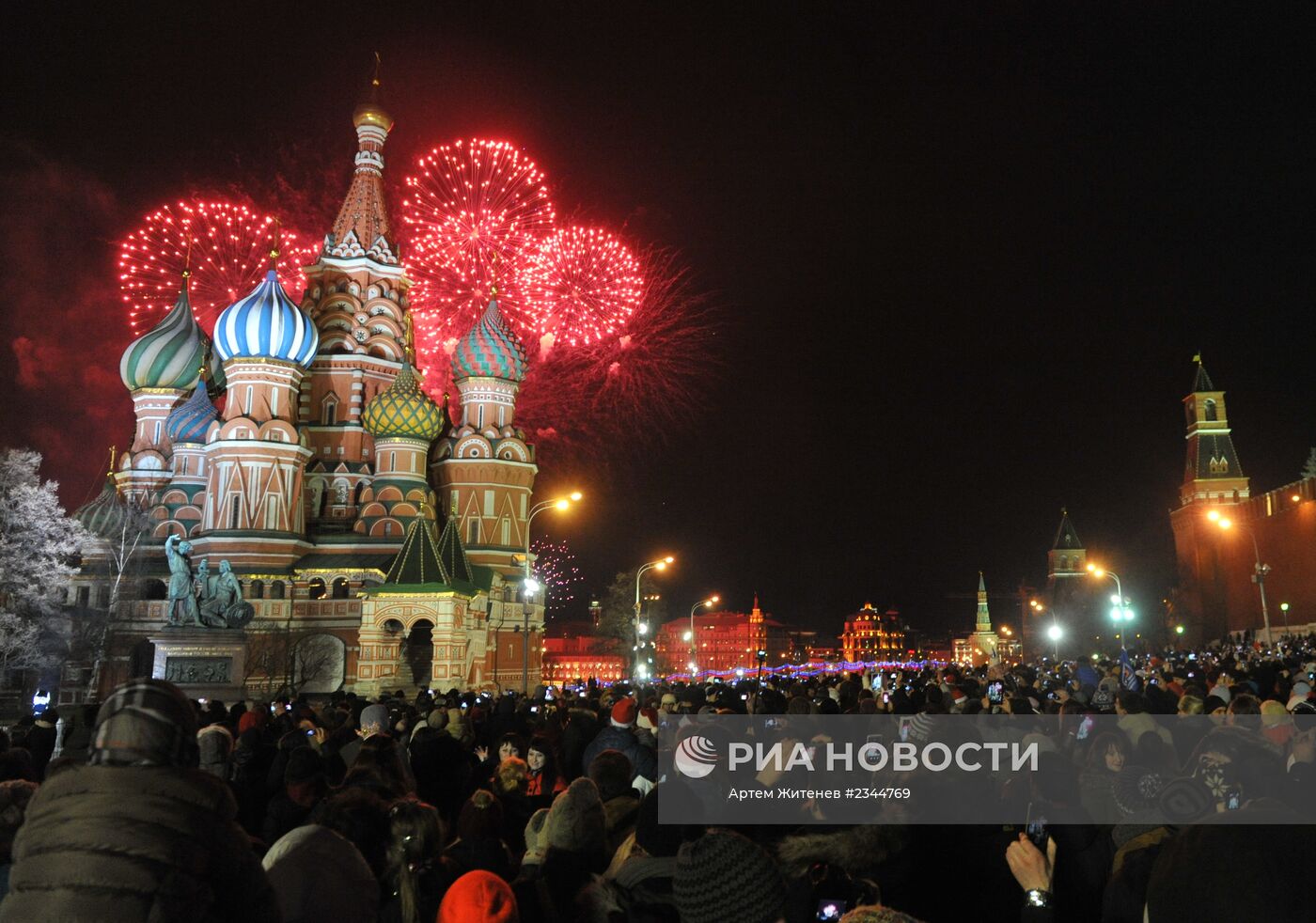 Празднование Нового года на Красной площади