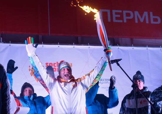 Эстафета Олимпийского огня. Пермь