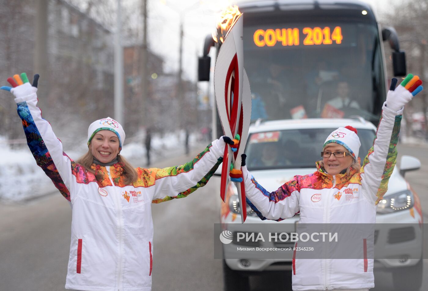 Эстафета Олимпийского огня. Пермь