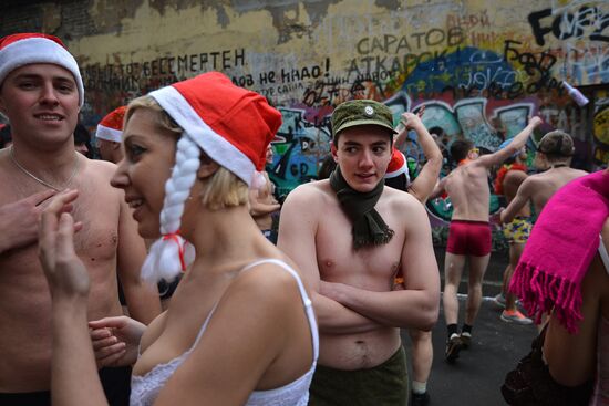 Новогодний забег в трусах в Москве