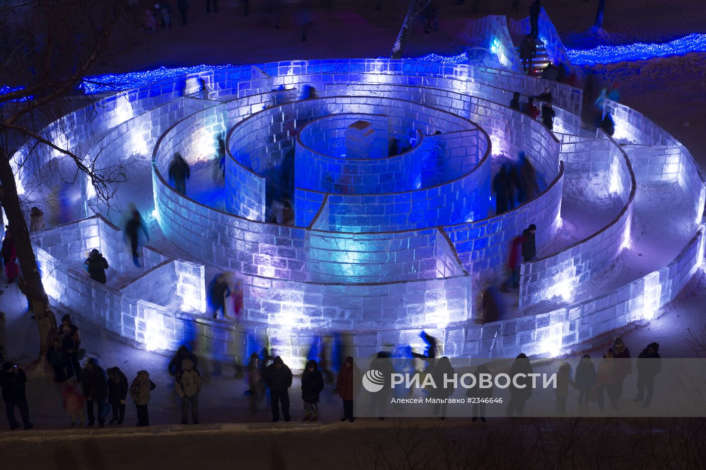 Ледяной городок в Омске