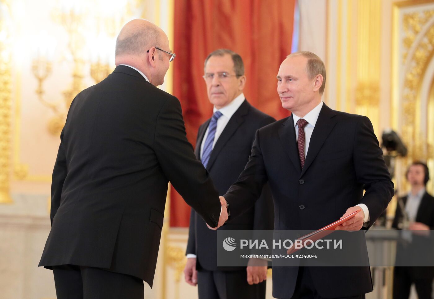Церемония вручения верительных грамот президенту России В.Путину в Кремле
