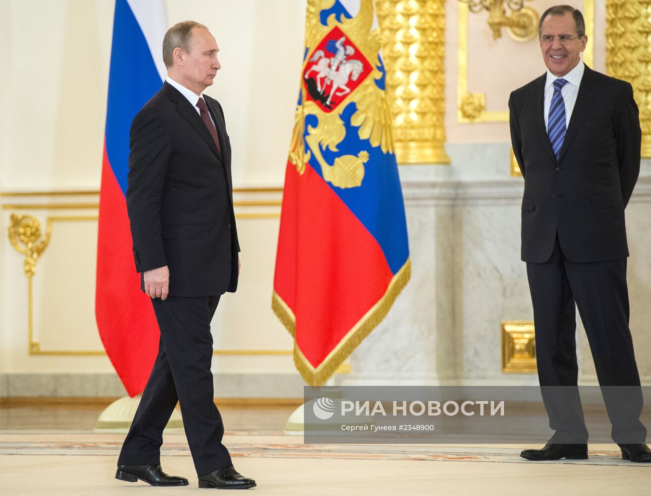 Церемония вручения верительных грамот президенту России В.Путину в Кремле