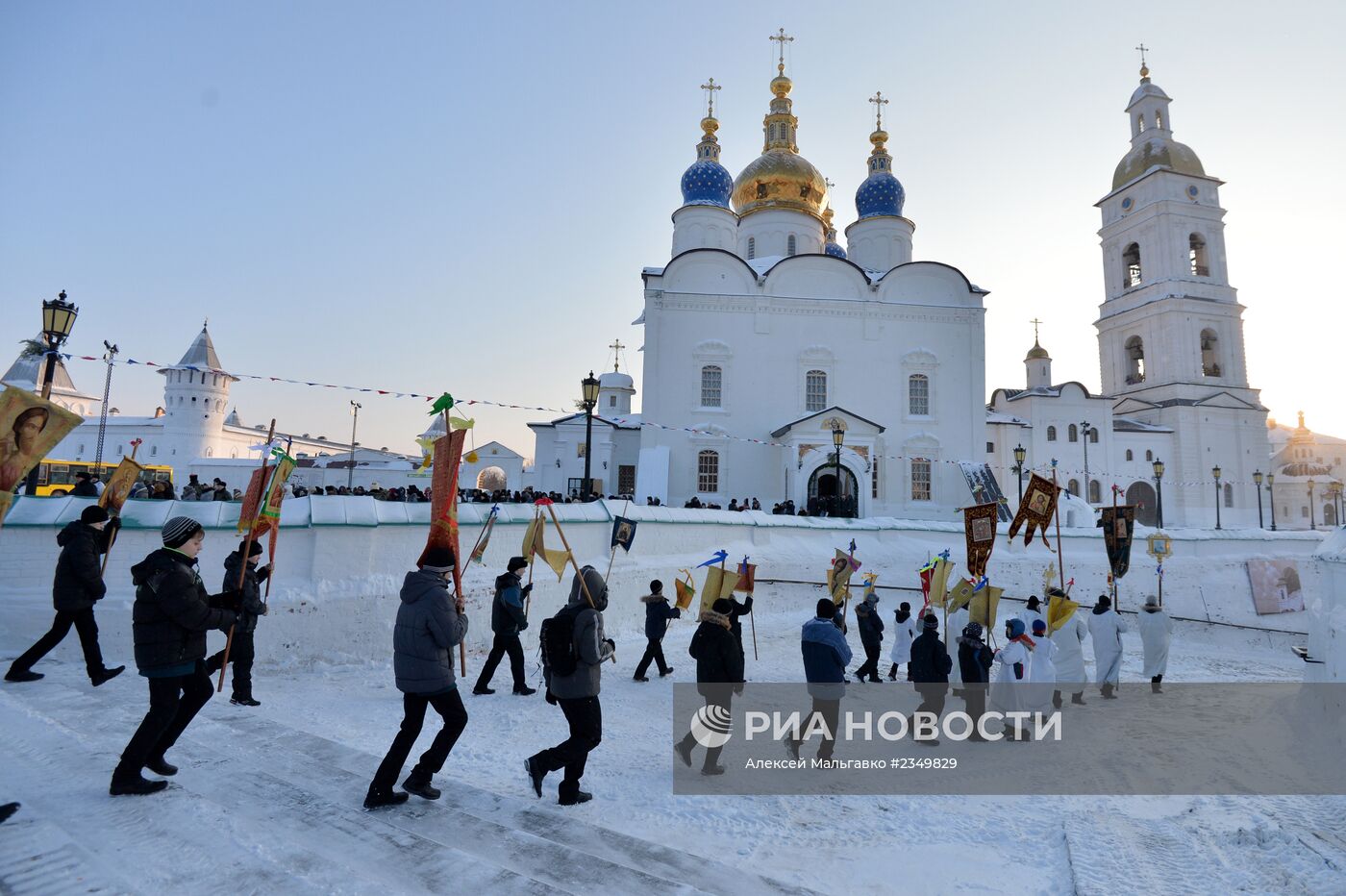 Православные верующие отмечают Крещение Господне