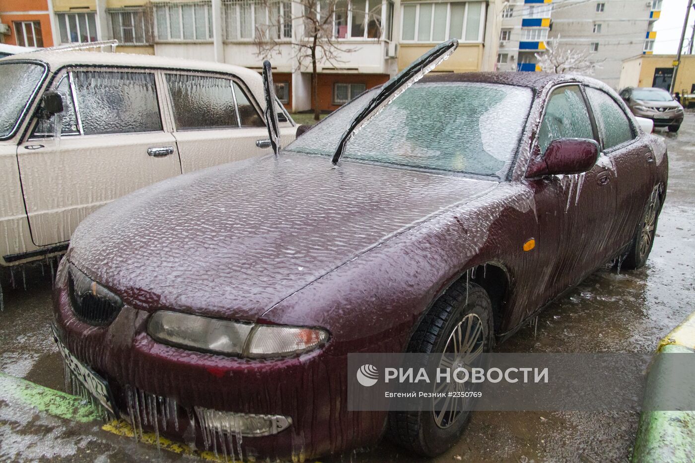 Последствия ледяного дождя в Краснодаре