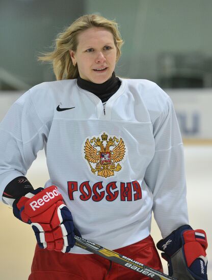 Хоккей. Тренировка женской олимпийской сборной России