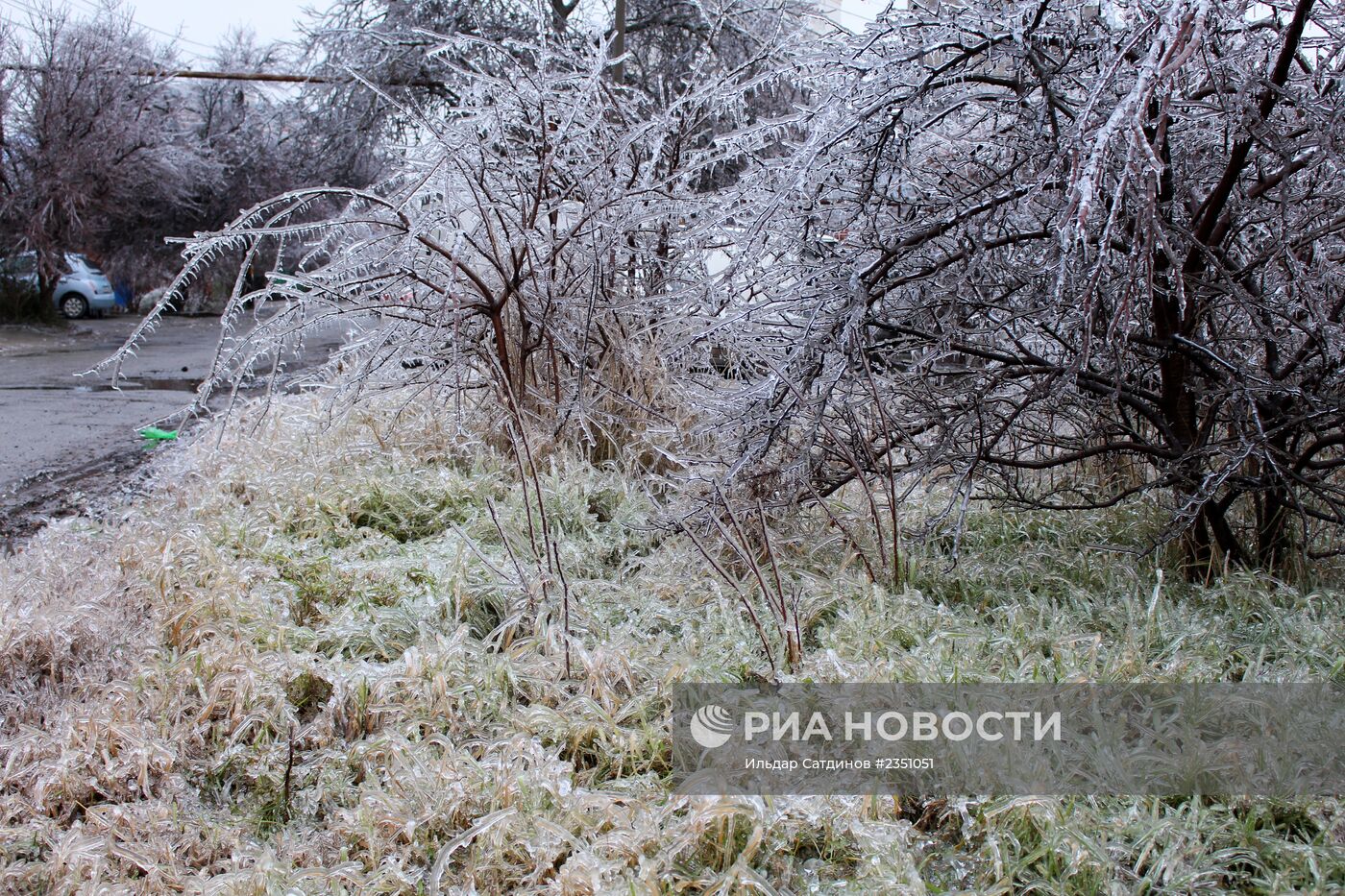 Последствия ледяного дождя в Краснодаре