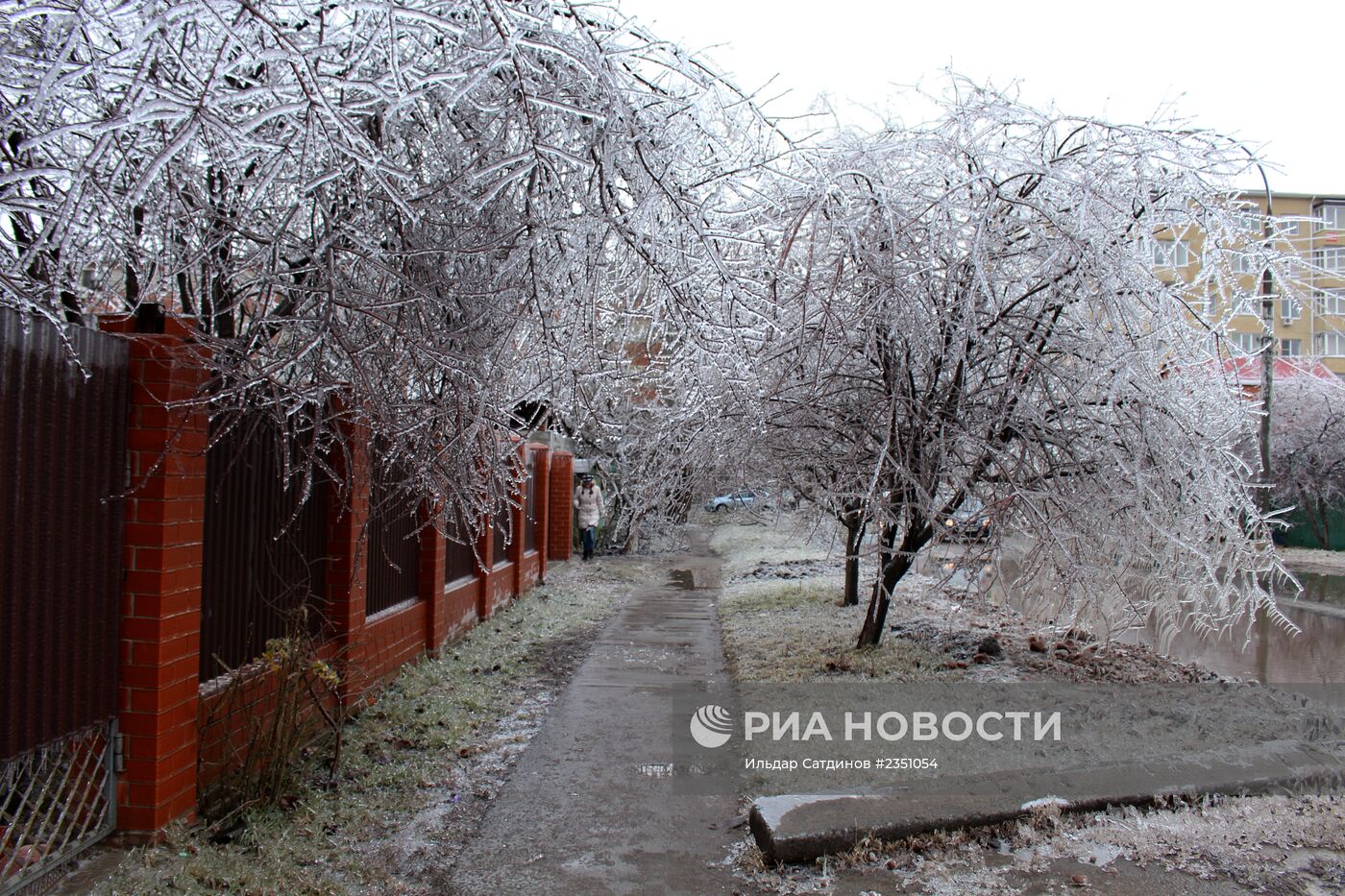 Последствия ледяного дождя в Краснодаре