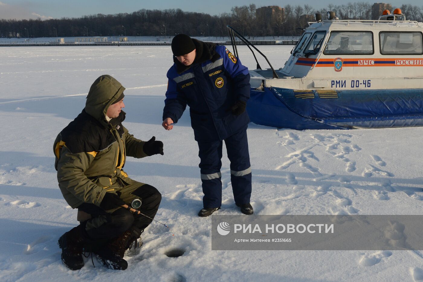 Рейд сотрудников МЧС по местам рыбной ловли