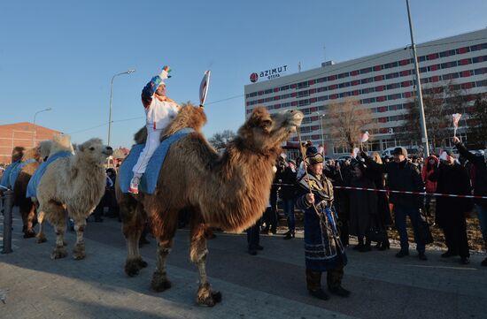 Эстафета Олимпийского огня. Астрахань