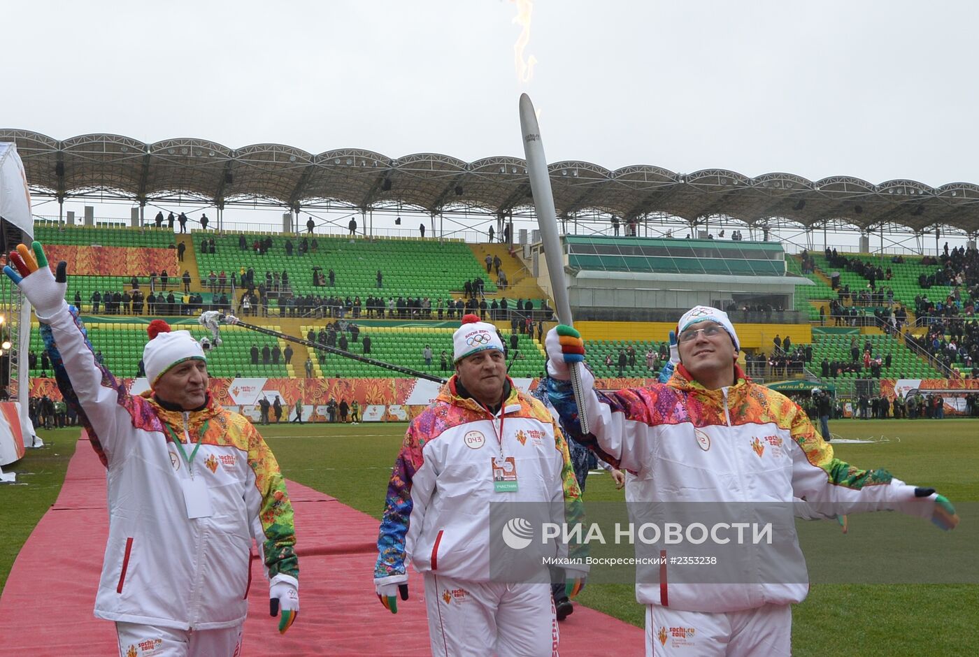 Эстафета Олимпийского огня. Каспийск