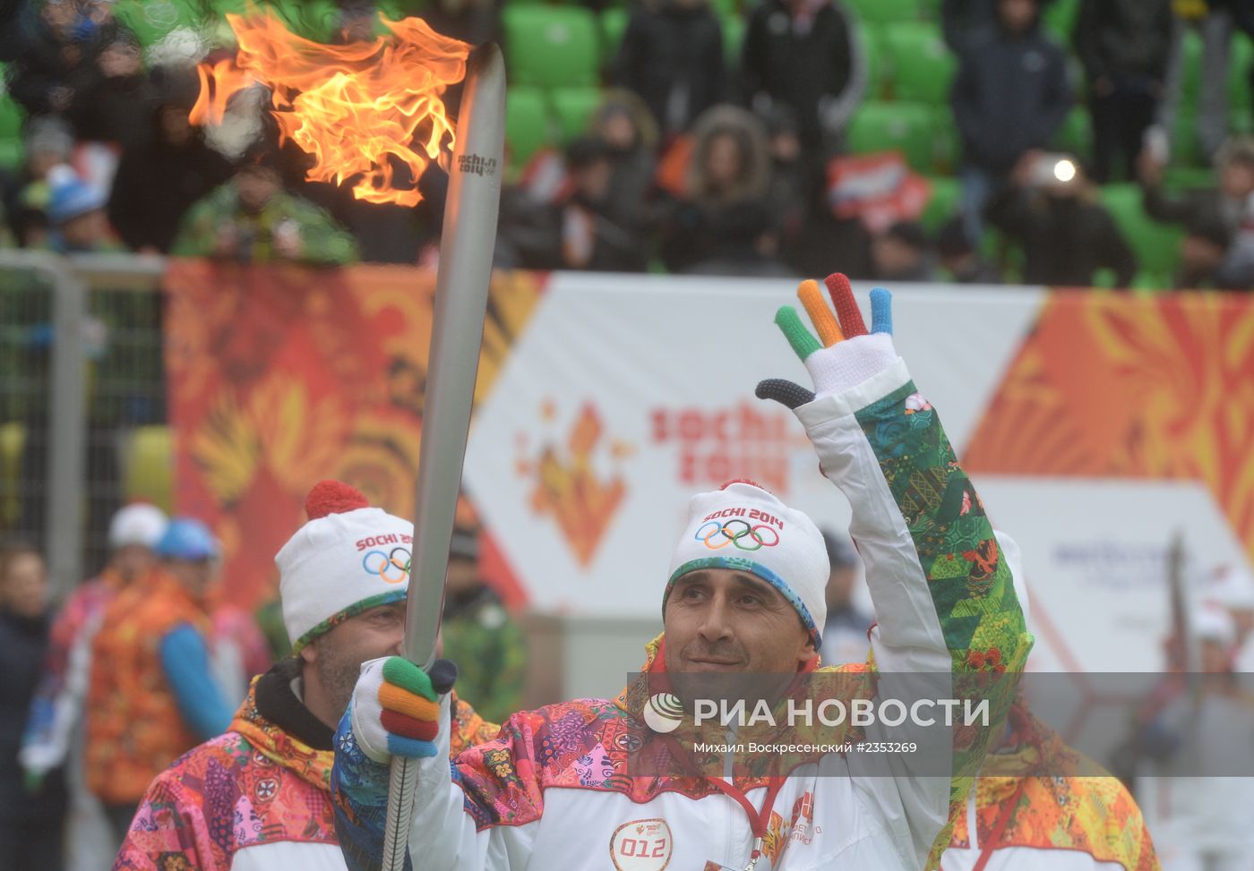 Эстафета Олимпийского огня. Каспийск