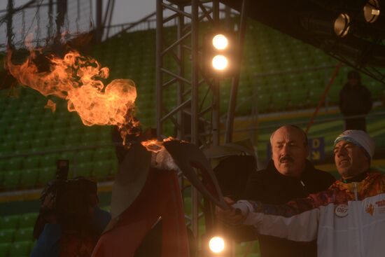 Эстафета Олимпийского огня. Каспийск