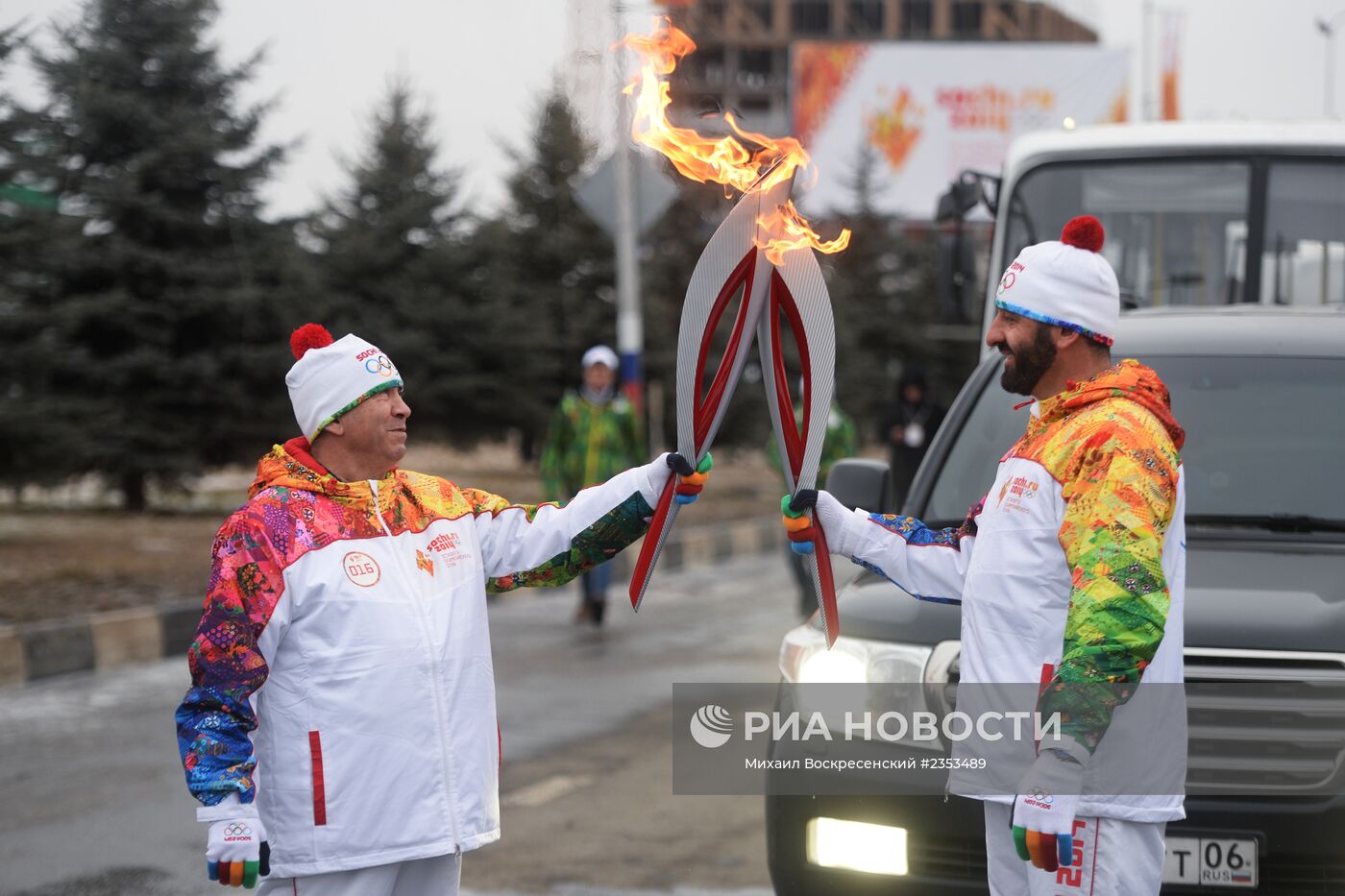 Эстафета Олимпийского огня. Магас