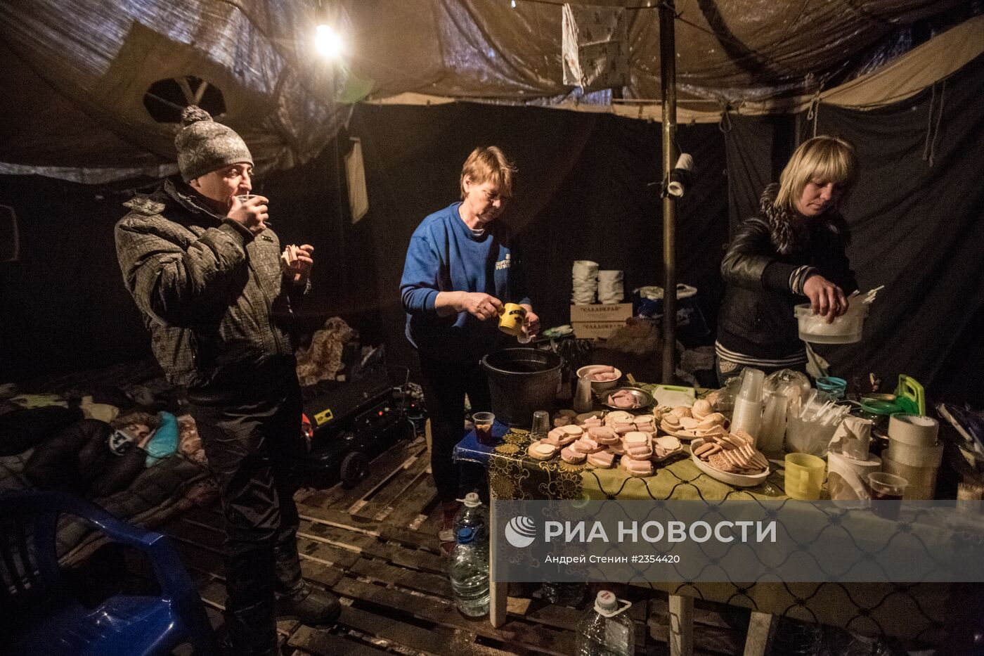 Палаточный лагерь сторонников "Партии Регионов"