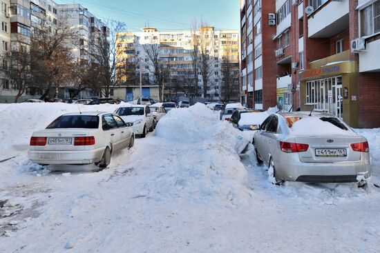 Последствия снегопада в Ростове-на-Дону