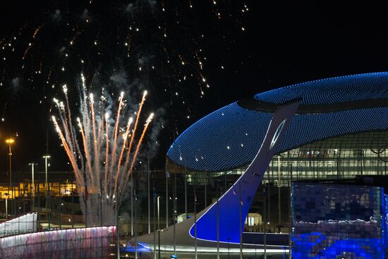 В Олимпийском парке в Сочи на репетиции открытия XXII Олимпийских зимних игр