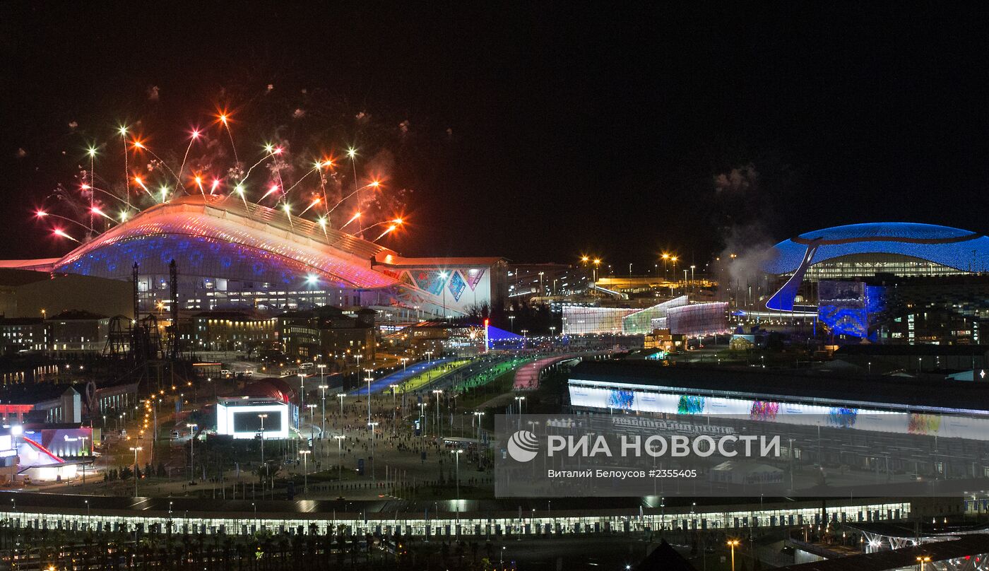 В Олимпийском парке в Сочи на репетиции открытия XXII Олимпийских зимних игр