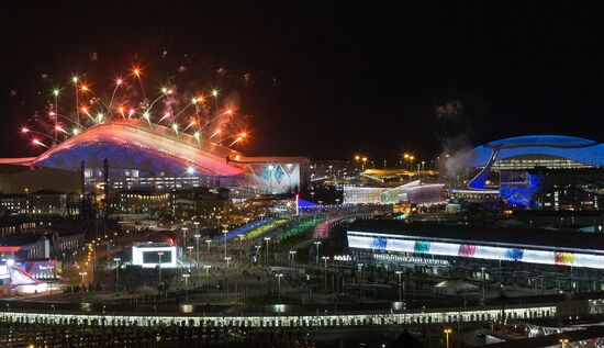 В Олимпийском парке в Сочи на репетиции открытия XXII Олимпийских зимних игр