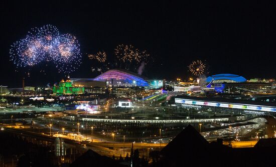 В Олимпийском парке в Сочи на репетиции открытия XXII Олимпийских зимних игр