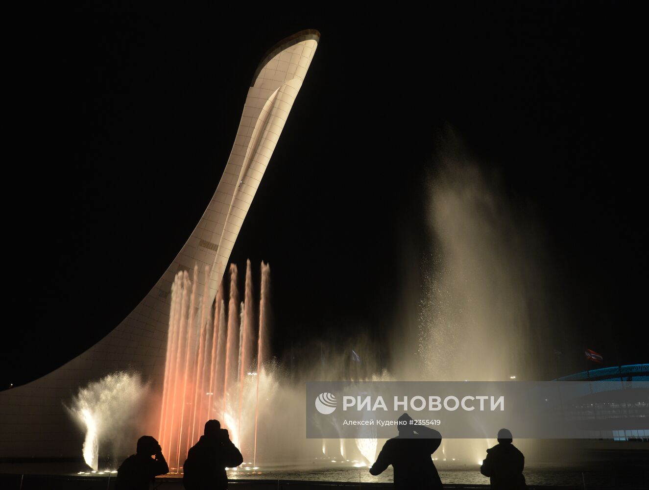 В Олимпийском парке в Сочи на репетиции открытия XXII Олимпийских зимних игр