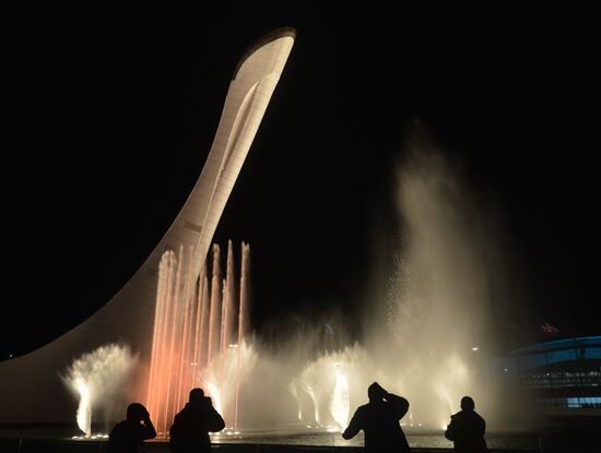 В Олимпийском парке в Сочи на репетиции открытия XXII Олимпийских зимних игр