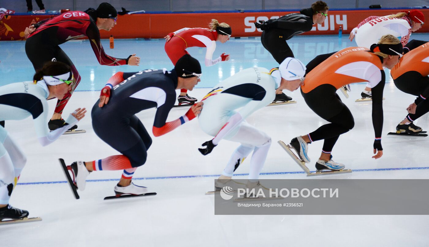 Олимпиада 2014. Конькобежный спорт. Тренировки