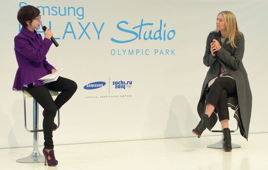 Мария Шарапова на открытии Samsung GALAXY Studio в Олимпийском парке Сочи