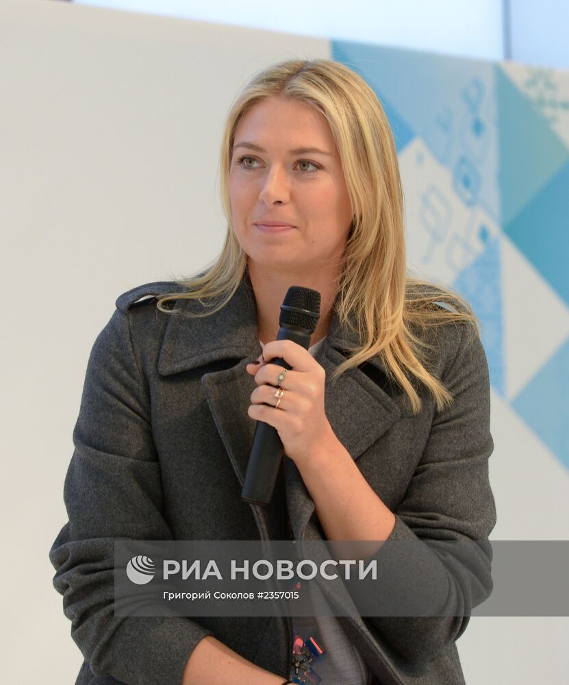 Мария Шарапова на открытии Samsung GALAXY Studio в Олимпийском парке Сочи