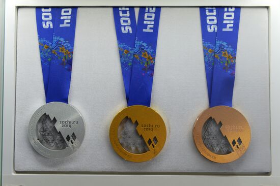 Прибытие Олимпийских медалей в Сочи