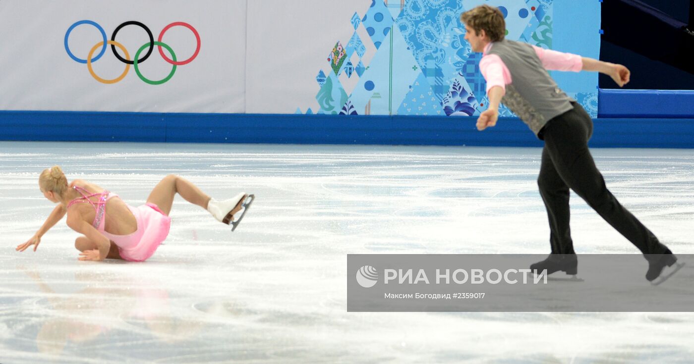 Олимпиада 2014. Фигурное катание. Команды. Пары. Короткая программа