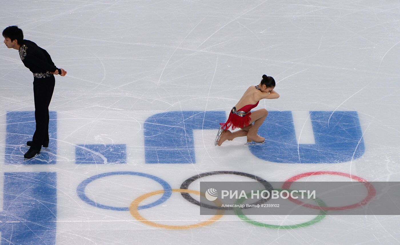 Олимпиада 2014. Фигурное катание. Команды. Пары. Короткая программа