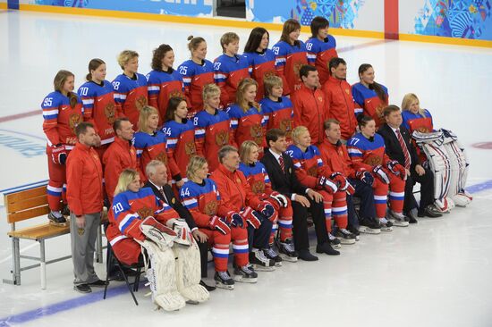 Фотосессия женской сборной России по хоккею
