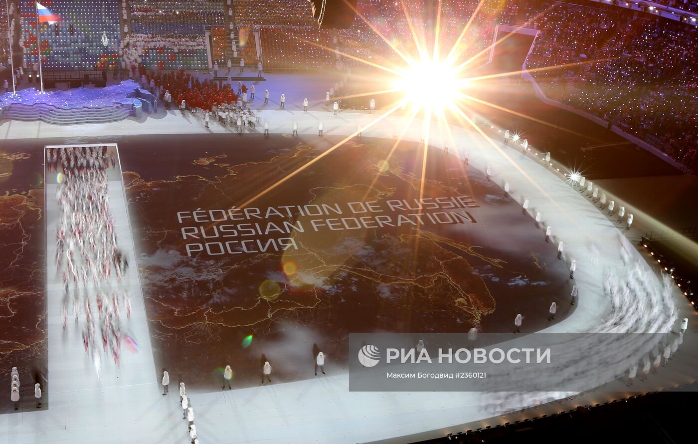 Церемония открытия XXII зимних Олимпийских игр