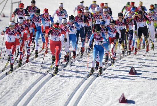 Олимпиада 2014. Лыжные гонки. Женщины. Скиатлон