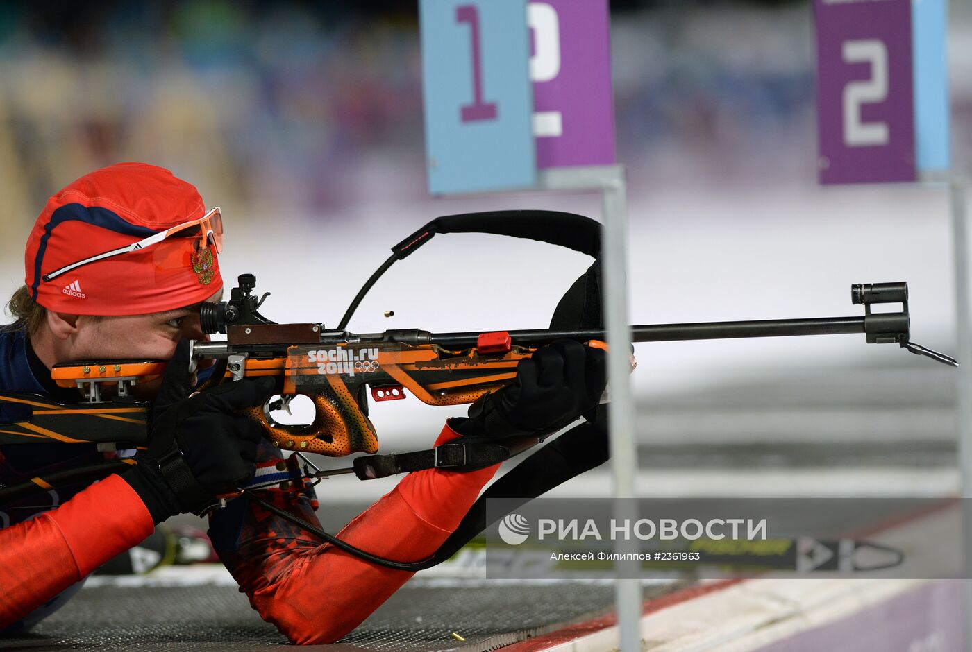 Сочи 2014 биатлон Антон Шипулин в гонке