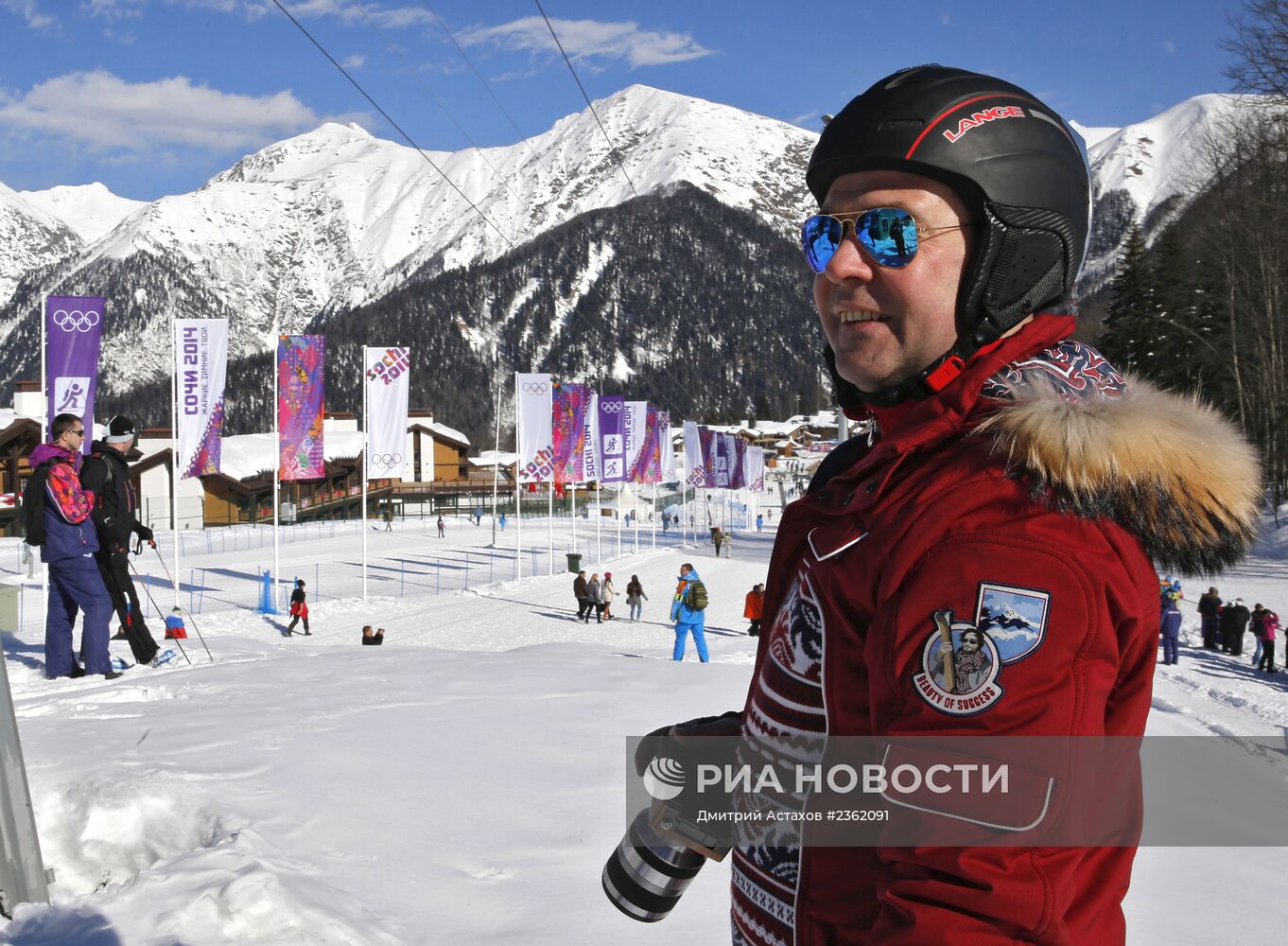 Д.Медведев на ХХII зимних Олимпийских играх в Сочи