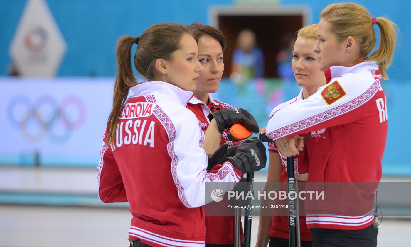 Олимпиада 2014. Керлинг. Женщины. Первый день