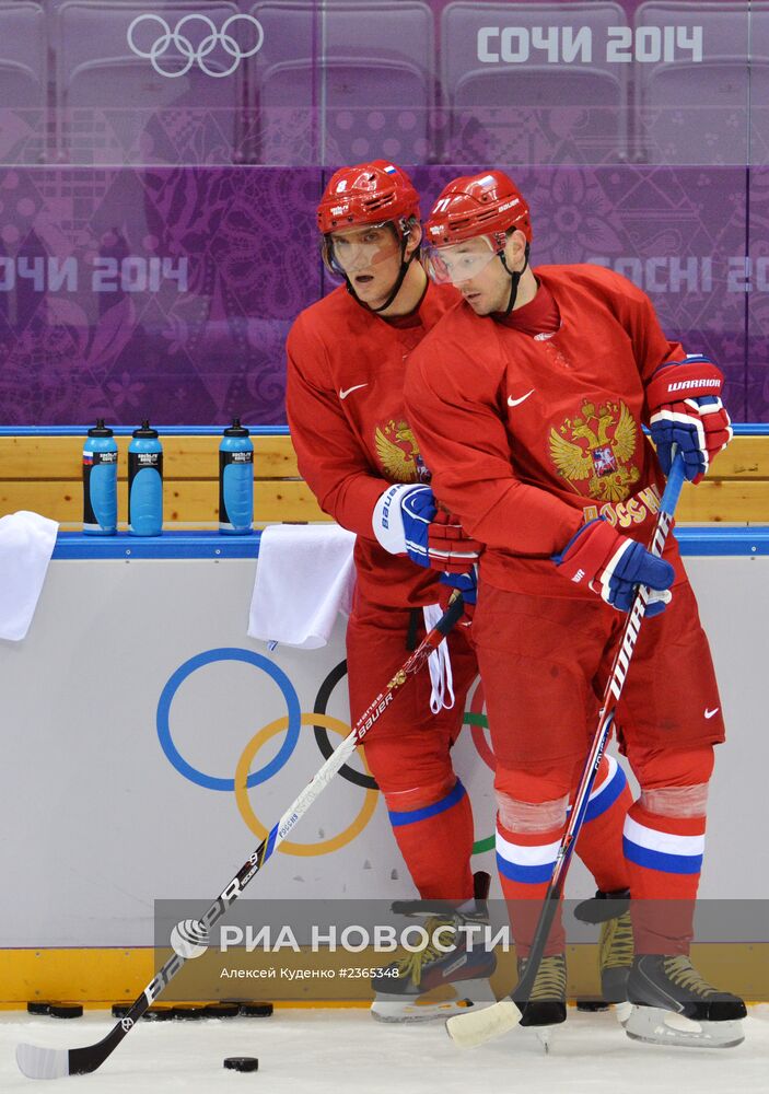 Олимпиада 2014. Хоккей. Тренировка мужской сборной России