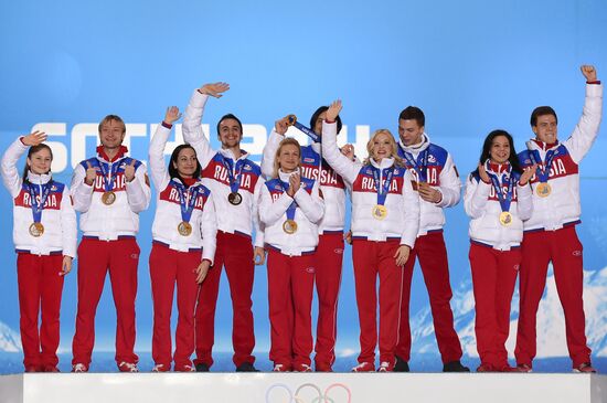 Олимпиада 2014. Церемония награждения. Третий день