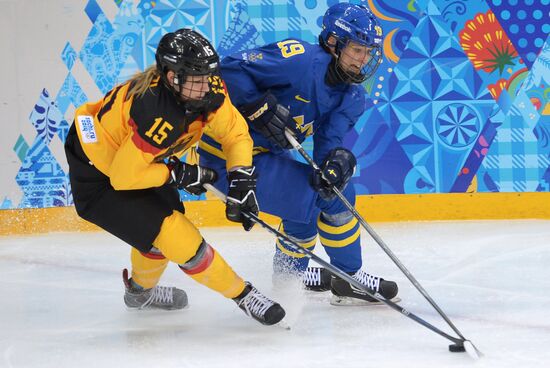 Олимпиада 2014. Хоккей. Женщины. Германия - Швеция